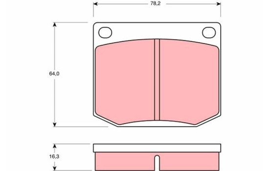 Brake Pad Set, disc brake GDB637 TRW, Image 2