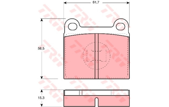 Brake Pad Set, disc brake GDB648 TRW