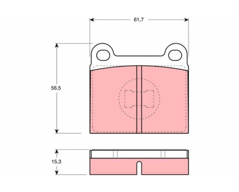 Brake Pad Set, disc brake GDB648 TRW, Image 2