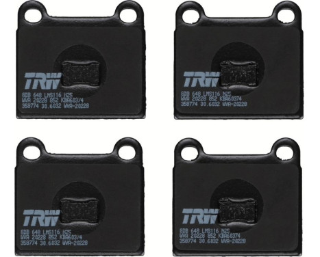 Brake Pad Set, disc brake GDB648 TRW, Image 2
