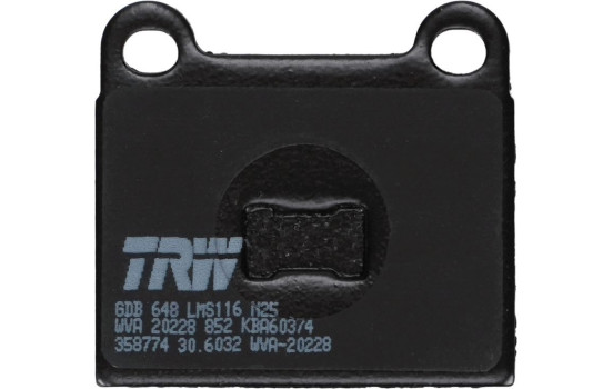 Brake Pad Set, disc brake GDB648 TRW, Image 4