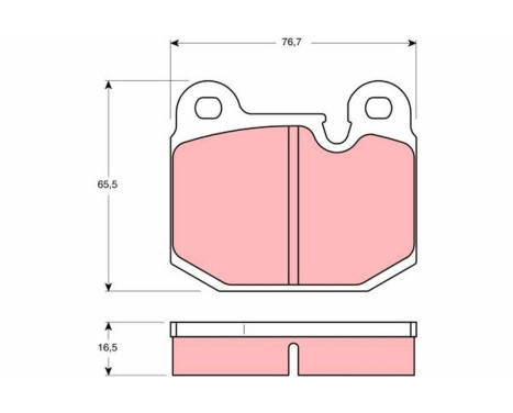 Brake Pad Set, disc brake GDB654 TRW, Image 2