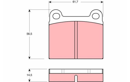 Brake Pad Set, disc brake GDB656 TRW, Image 2