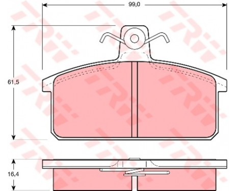 Brake Pad Set, disc brake GDB657 TRW