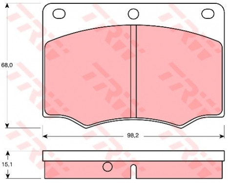 Brake Pad Set, disc brake GDB674 TRW