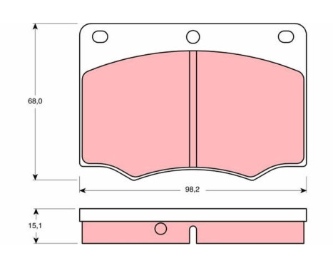 Brake Pad Set, disc brake GDB674 TRW, Image 2