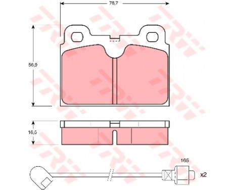 Brake Pad Set, disc brake GDB680 TRW