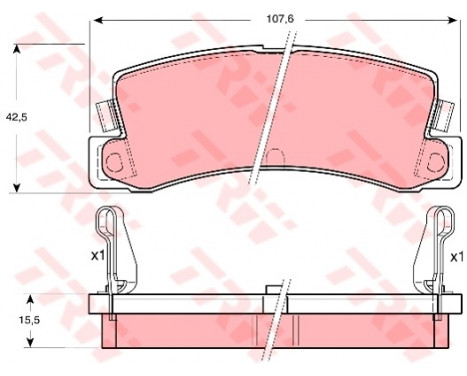 Brake Pad Set, disc brake GDB730 TRW