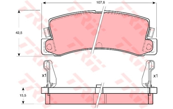 Brake Pad Set, disc brake GDB730 TRW