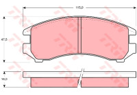 Brake Pad Set, disc brake GDB731 TRW