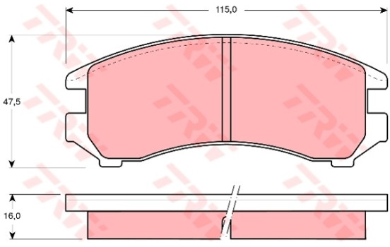 Brake Pad Set, disc brake GDB731 TRW