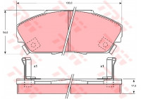 Brake Pad Set, disc brake GDB733 TRW