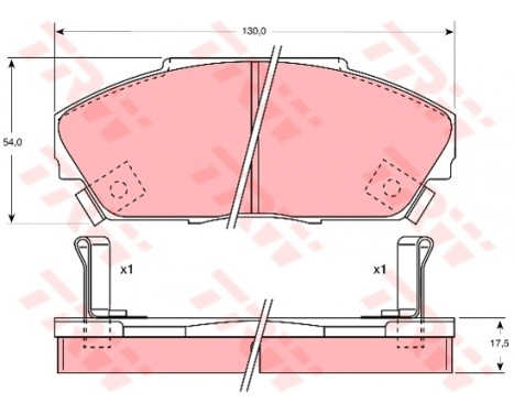 Brake Pad Set, disc brake GDB733 TRW