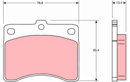 Brake Pad Set, disc brake GDB736 TRW, Image 2