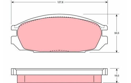Brake Pad Set, disc brake GDB745 TRW, Image 2