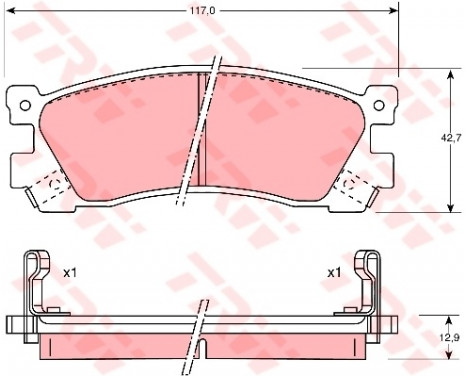 Brake Pad Set, disc brake GDB746 TRW