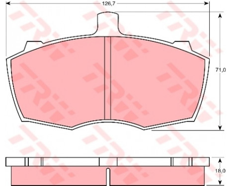 Brake Pad Set, disc brake GDB760 TRW