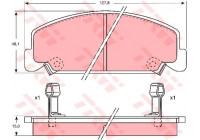 Brake Pad Set, disc brake GDB764 TRW
