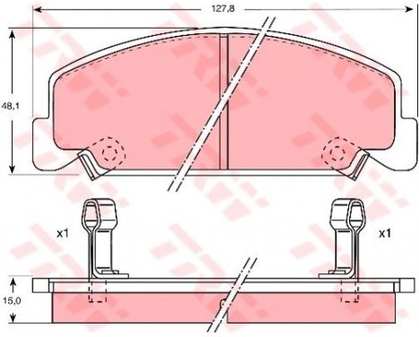 Brake Pad Set, disc brake GDB764 TRW