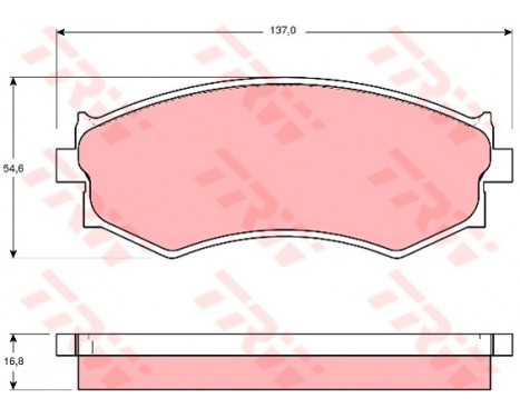 Brake Pad Set, disc brake GDB765 TRW