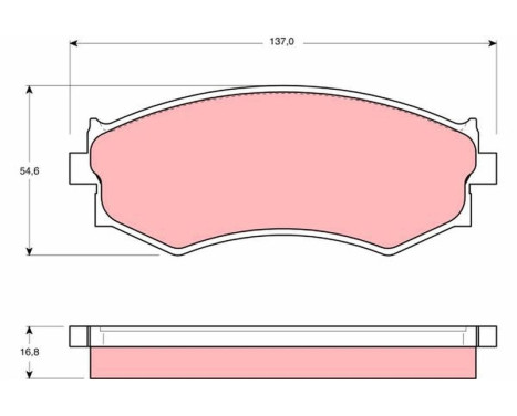 Brake Pad Set, disc brake GDB765 TRW, Image 2