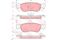 Brake Pad Set, disc brake GDB768 TRW