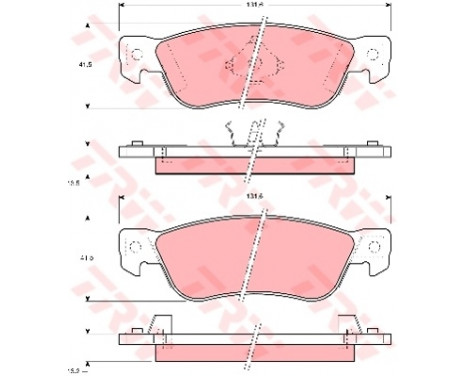 Brake Pad Set, disc brake GDB768 TRW