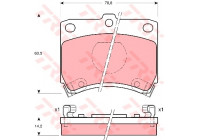 Brake Pad Set, disc brake GDB773 TRW