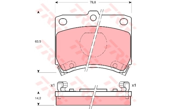 Brake Pad Set, disc brake GDB773 TRW