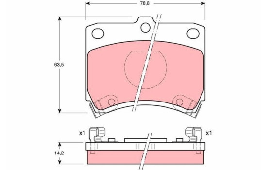 Brake Pad Set, disc brake GDB773 TRW, Image 2