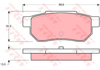 Brake Pad Set, disc brake GDB775 TRW