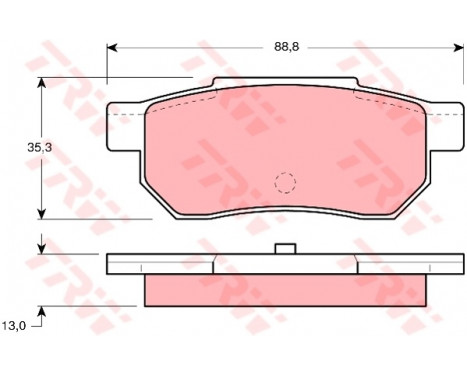 Brake Pad Set, disc brake GDB775 TRW