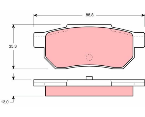 Brake Pad Set, disc brake GDB775 TRW, Image 2