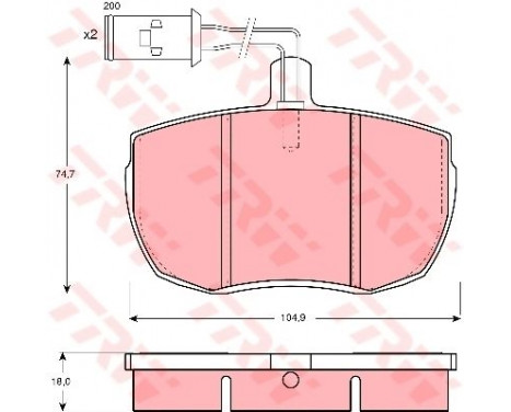 Brake Pad Set, disc brake GDB779 TRW