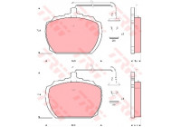 Brake Pad Set, disc brake GDB783 TRW