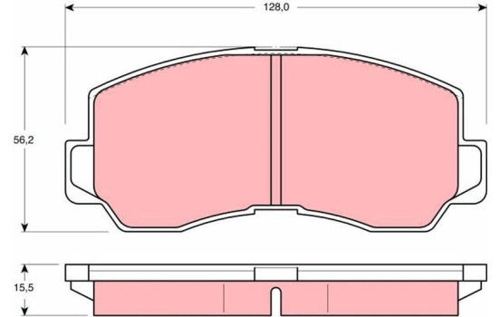 Brake Pad Set, disc brake GDB785 TRW, Image 2