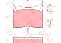 Brake Pad Set, disc brake GDB802 TRW