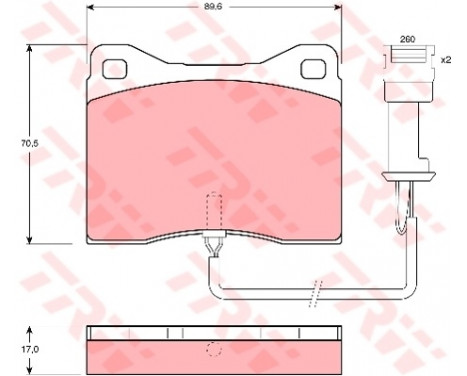 Brake Pad Set, disc brake GDB802 TRW