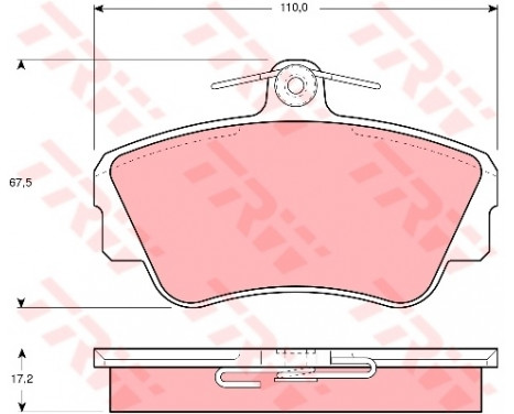 Brake Pad Set, disc brake GDB812 TRW