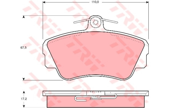 Brake Pad Set, disc brake GDB812 TRW