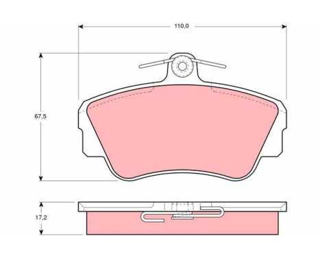 Brake Pad Set, disc brake GDB812 TRW, Image 2