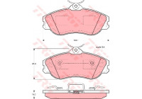 Brake Pad Set, disc brake GDB815 TRW