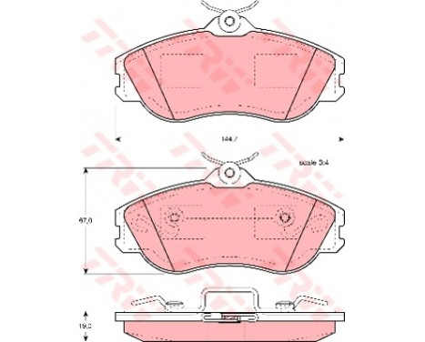 Brake Pad Set, disc brake GDB815 TRW