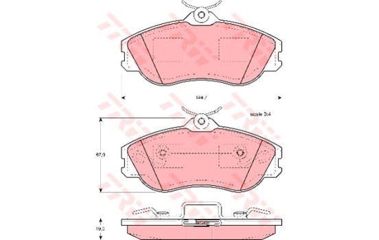 Brake Pad Set, disc brake GDB815 TRW