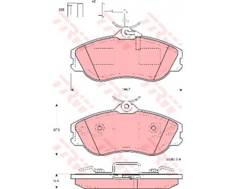 Brake Pad Set, disc brake GDB816 TRW