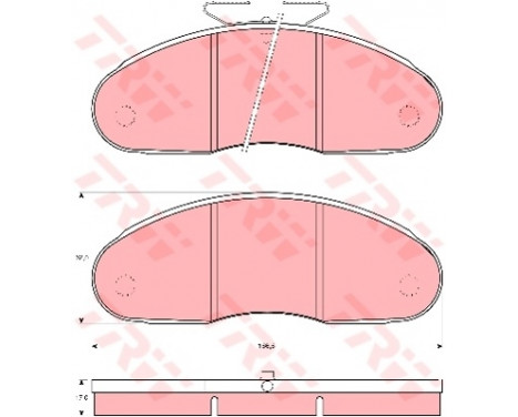 Brake Pad Set, disc brake GDB827 TRW