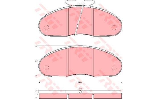 Brake Pad Set, disc brake GDB827 TRW