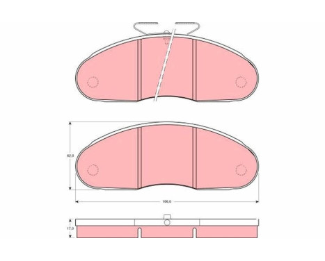 Brake Pad Set, disc brake GDB827 TRW, Image 2