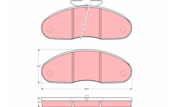 Brake Pad Set, disc brake GDB827 TRW, Image 2