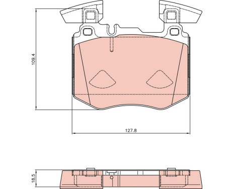 Brake pad set, disc brake GDB8310 TRW